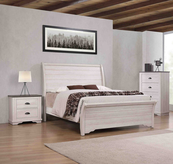 English Elm 1pc Contemporary Tall Chest with Faux Marble Top and Four Drawers for Elegant Bedroom Storage Beige+Grey 34.06 L x 19.8 W x 51.65 H B2741P335232