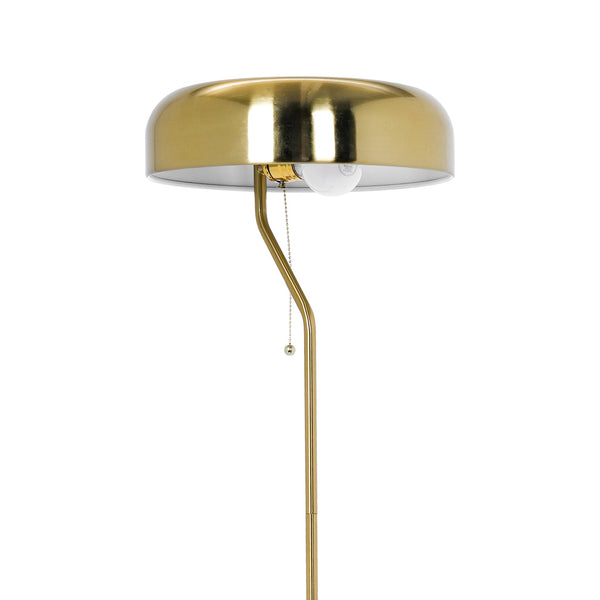 English Elm Ashcroft Furniture - Tall Corner Floor Lamp - Elegant Gold & White Design For Living Room, Bedroom & Office Spaces B183P315132