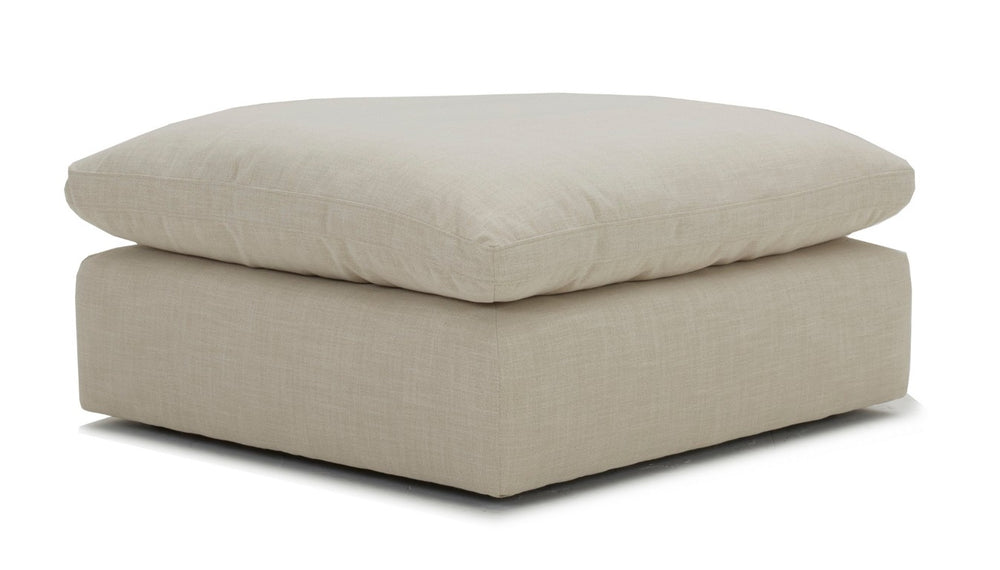 VIG Furniture Fedora White Fabric Sectional Sofa With Ottoman — Modular 8-Seat, Washable Covers, Feather-Down Comfort VGKKKF2637-B1223