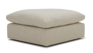 VIG Furniture Fedora White Fabric Sectional Sofa With Ottoman — Modular 8-Seat, Washable Covers, Feather-Down Comfort VGKKKF2637-B1223