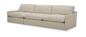 VIG Furniture Fedora White Fabric Sectional Sofa With Ottoman — Modular 8-Seat, Washable Covers, Feather-Down Comfort VGKKKF2637-B1223