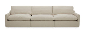 VIG Furniture Fedora White Fabric Sectional Sofa With Ottoman — Modular 8-Seat, Washable Covers, Feather-Down Comfort VGKKKF2637-B1223