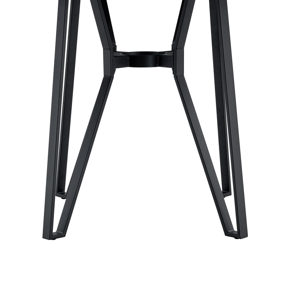 English Elm Christopher Knight Home® - Round Mid-Century Bar Table with Hairpin Metal Legs and Open Shelf, 46.85" Diameter, Stylish Dining Ash Brown N771P205281A