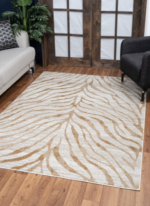 English Elm Elegance Gold 2 Ft. X 3 Ft. Area Rug - Timeless Low-Pile Design For High-Traffic Spaces & Durability B186P181051