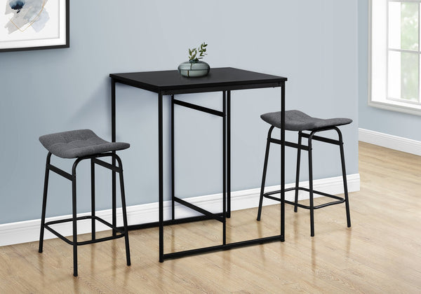 English Elm Dining 32" Counter Height Rectangular Table with Easy-Clean Laminate Top and Slim Metal Legs for Compact Spaces Black 38 L x 34 W x 5 H B2710P287002