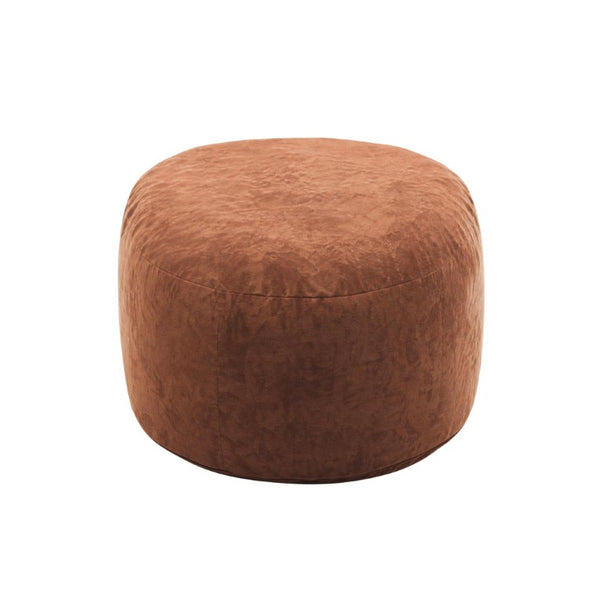 HomeRoots 46 Inch Oversized Upholstered Bean Bag Chair Cozy Lounge Seat for Living Room or Playroom Brown 772402