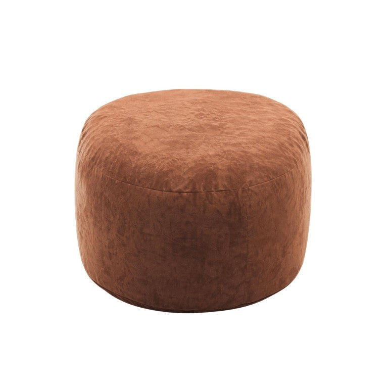 HomeRoots 46 Inch Oversized Upholstered Bean Bag Chair Cozy Lounge Seat for Living Room or Playroom Brown 772402