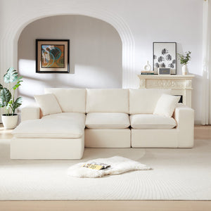 English Elm Modern Chenille Cloud Sofa - Stylish Comfort, Modular Design For Homes, Offices & Apartments W3396S00045