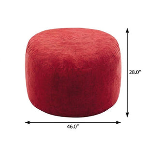 46 Inch Oversized Upholstered Bean Bag Chair Cozy Lounge Seat for Living Room or Playroom