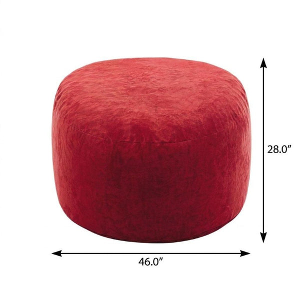 46 Inch Oversized Upholstered Bean Bag Chair Cozy Lounge Seat for Living Room or Playroom