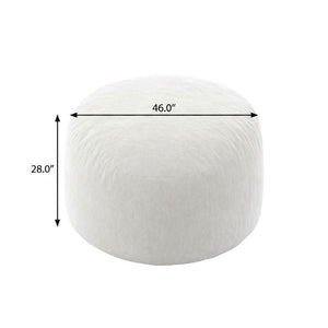 46 Inch Oversized Upholstered Bean Bag Chair Cozy Lounge Seat for Living Room or Playroom