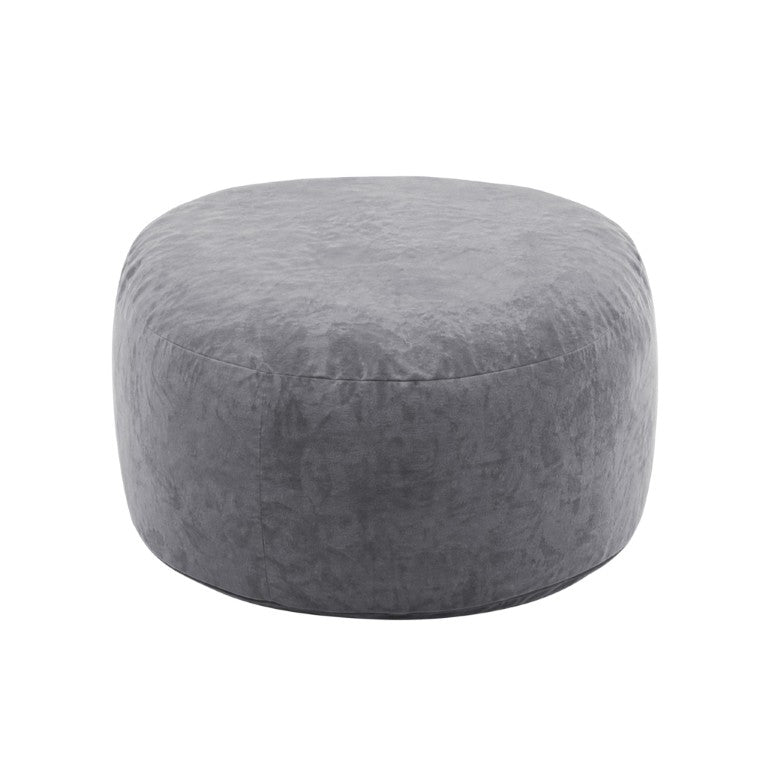 HomeRoots 55 Inch Oversized Upholstered Bean Bag Lounge Chair for Living Room Playroom or Teen Bedroom Gray 772409