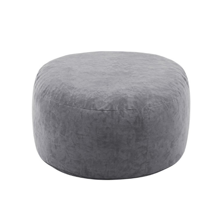 HomeRoots 55 Inch Oversized Upholstered Bean Bag Lounge Chair for Living Room Playroom or Teen Bedroom Gray 772409