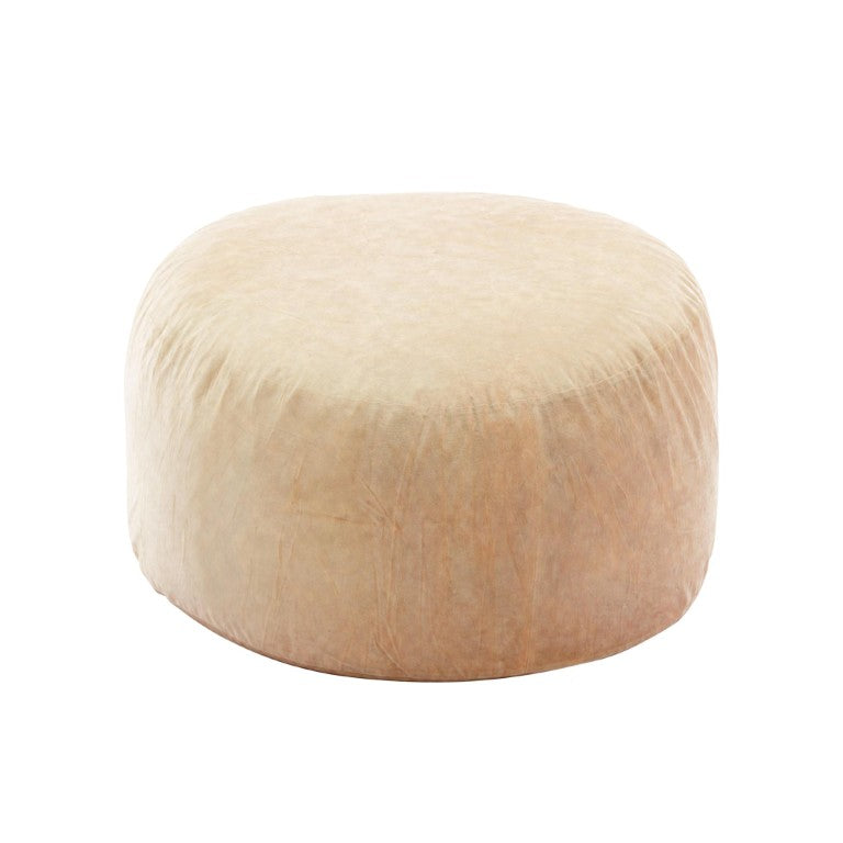 HomeRoots 55 Inch Camel Upholstered Bean Bag Lounge Chair for Living Room Casual Seating 772414