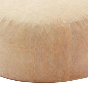 62 Inch Camel Upholstered Bean Bag Lounge Seating for Playrooms and Living Spaces