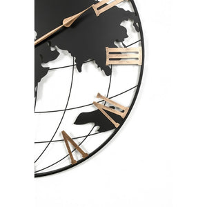 36 Inch Metal Frame Digital Round Wall Clock Modern Statement Piece for Any Room