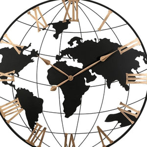 36 Inch Metal Frame Digital Round Wall Clock Modern Statement Piece for Any Room
