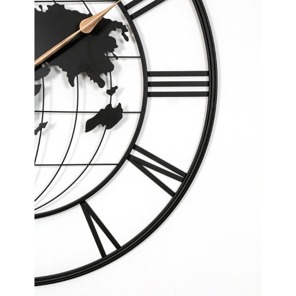 36 Inch Metal Frame Digital Round Clock Bold Statement Piece for Modern Living Spaces