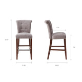 Madison Park Colfax Transitional 30-Inch Bar Stool MP104-0061 Grey