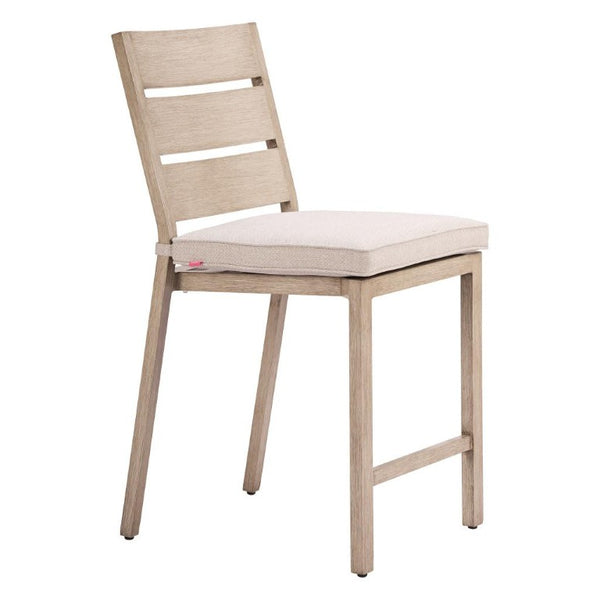 Set of Two Aluminum Outdoor Counter Barstools for Patio Dining and Entertaining