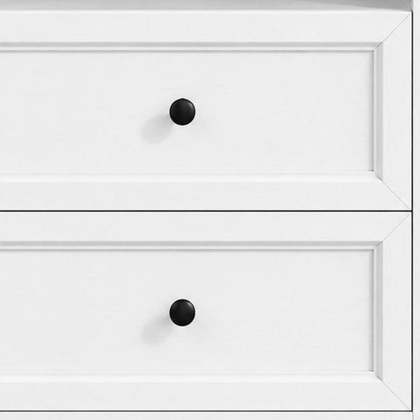 26 Inch Wood Two Drawer Nightstand with Built in Usb Charging Port for Modern Bedrooms