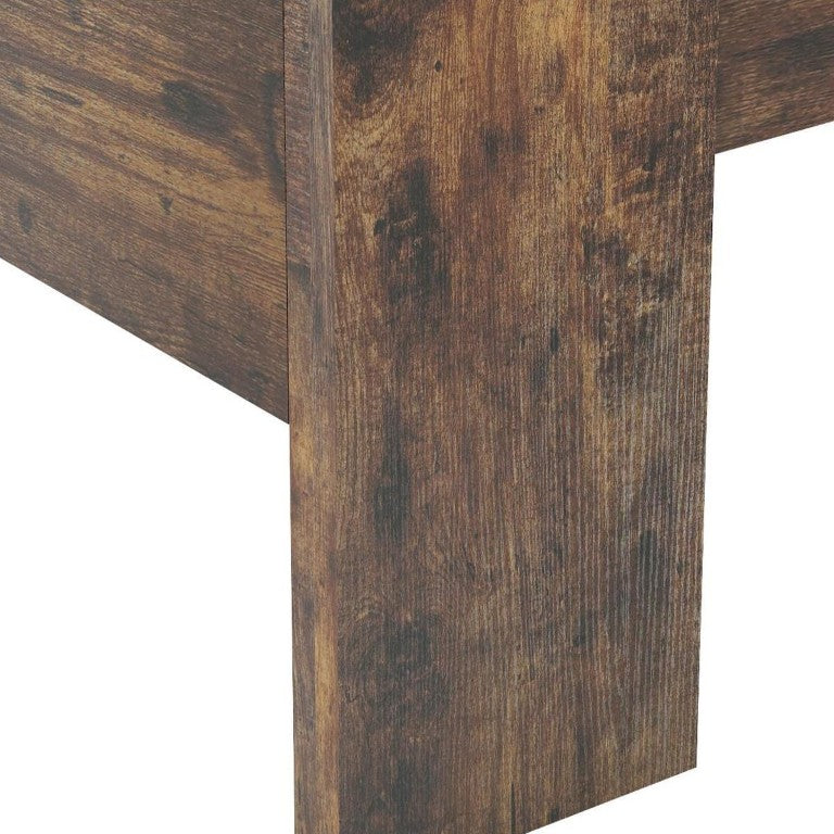 HomeRoots Brown Solid Wood Queen Bed Frame for a Warm and Inviting Bedroom Aesthetic and Comfort 86.53" W x 42.54" H x 60" D 772710