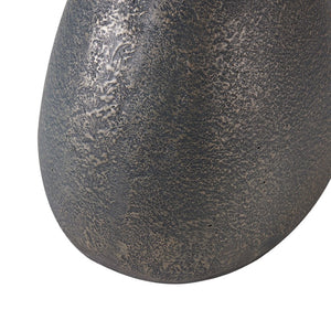 English Elm Outdoor Handcrafted Mgo Oval Side Table with Sculpted Base and Copper Artisan Finish N772P379525C