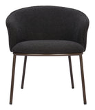 Essen Dining Chair Black & Bronze 110102 Zuo Modern