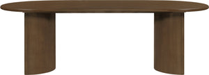 Meridian Furniture Caldra Solid Wood Acacia Veneer Dining Table Mid Century Modern Seats up to Ten Brown 772Brown-T