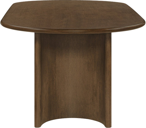 Meridian Furniture Caldra Solid Wood Acacia Veneer Dining Table Mid Century Modern Seats up to Ten Brown 772Brown-T