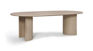 Meridian Furniture Caldra Solid Wood Acacia Veneer Dining Table Mid Century Modern Seats up to Ten Natural 772Natural-T