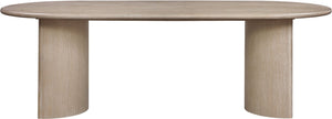Meridian Furniture Caldra Solid Wood Acacia Veneer Dining Table Mid Century Modern Seats up to Ten Natural 772Natural-T