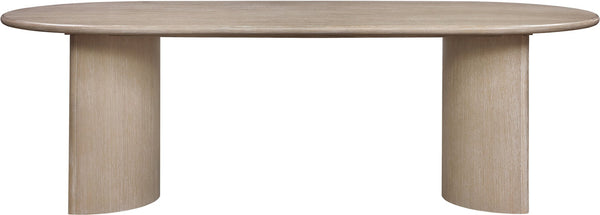 Meridian Furniture Caldra Solid Wood Acacia Veneer Dining Table Mid Century Modern Seats up to Ten Natural 772Natural-T