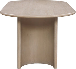 Meridian Furniture Caldra Solid Wood Acacia Veneer Dining Table Mid Century Modern Seats up to Ten Natural 772Natural-T