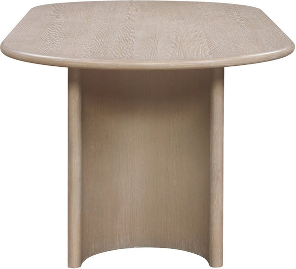 Meridian Furniture Caldra Solid Wood Acacia Veneer Dining Table Mid Century Modern Seats up to Ten Natural 772Natural-T