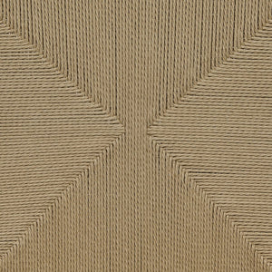 English Elm Slat Slat Back Chair with Cashew Hickory Veneer, Rattan Seat and Removable Tie-On Cushion Set of 2 Almond 39.75 L x 26.5 W x 14.75 H B2699P383812