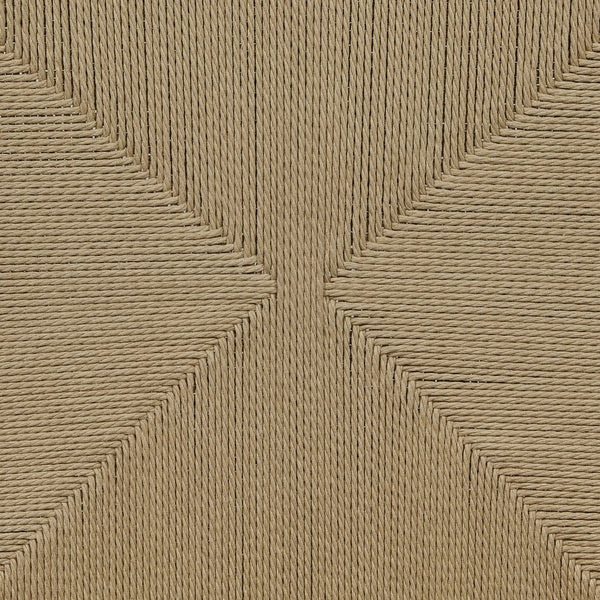 English Elm Slat Slat Back Chair with Cashew Hickory Veneer, Rattan Seat and Removable Tie-On Cushion Set of 2 Almond 39.75 L x 26.5 W x 14.75 H B2699P383812