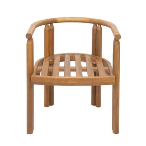 English Elm Christopher Knight Home® - Cove Acacia Wood Dining Chair Set Of 2 With Teak Finish And Beige Cushions For Indoor/Outdoor Use N775P329653T