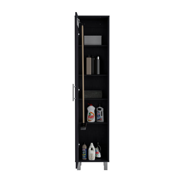 English Elm Cabinet Buccan Storage Black – Engineered Wood Garage Cabinet with Single Door, 5 Shelves, Versatile Organizing (90) B092P201590