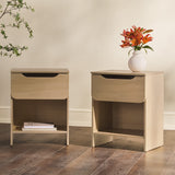 Simple Modern 1-Drawer Nightstand - Set of 2 Riviera DOMB4CRIC-2PK Walker Edison