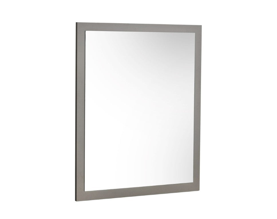 VIG Furniture Lucia Italian-Made Elm & Matte Grey Framed Mirror, Vertical 33.4"W X 39.3"H, Sleek Modern Dressing Focal VGACLUCIA-MIR-GRY
