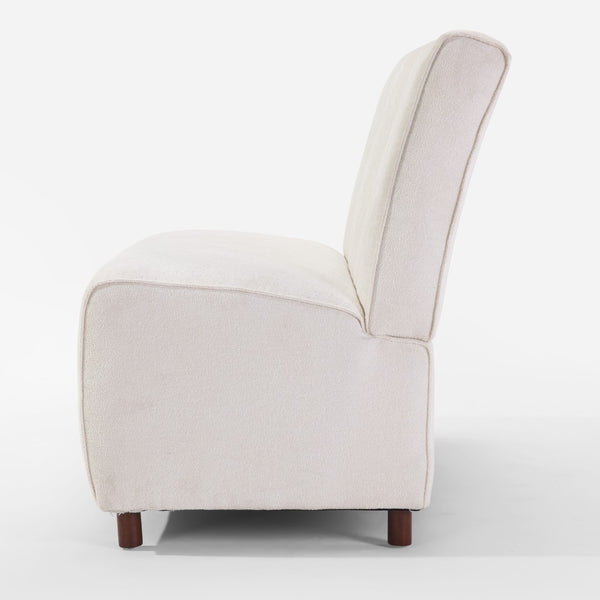 English Elm 49" Boucle Upholstered Compact Loveseat with Curved Back for Scandinavian Living Rooms W1687P372429
