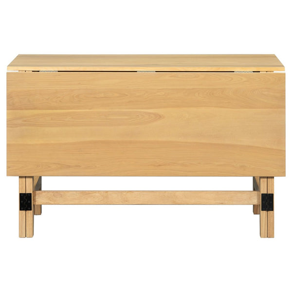 English Elm Topmax Farmhouse Drop Leaf Acacia Veneer Dining Table Seats Four Small Spaces Natural N717P379754N