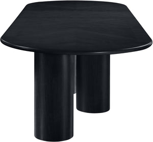 Meridian Furniture Dolan Art Deco Dining Table with Five Pedestal Base for Formal Large Gathering Spaces Black 773Black-T