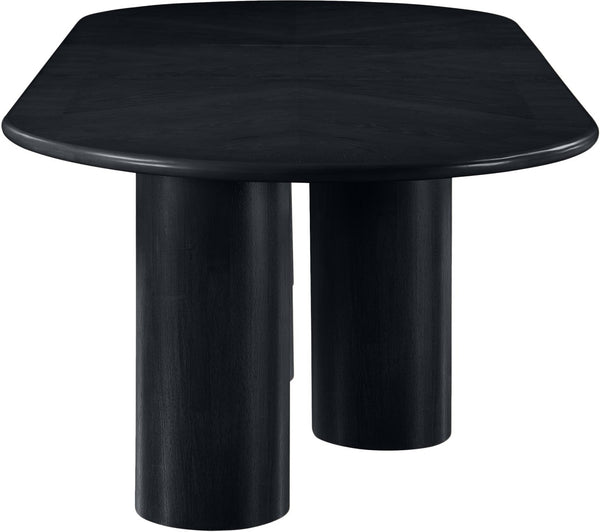 Meridian Furniture Dolan Art Deco Dining Table with Five Pedestal Base for Formal Large Gathering Spaces Black 773Black-T