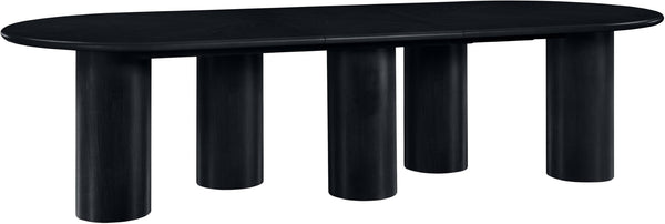 Meridian Furniture Dolan Art Deco Dining Table with Five Pedestal Base for Formal Large Gathering Spaces Black 773Black-T
