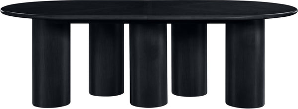 Meridian Furniture Dolan Art Deco Dining Table with Five Pedestal Base for Formal Large Gathering Spaces Black 773Black-T