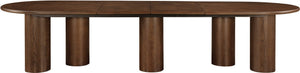 Meridian Furniture Dolan Art Deco Dining Table with Five Pedestal Base for Formal Large Gathering Spaces Brown 773Brown-T