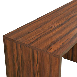 English Elm 90" Rotating L-shape Executive Desk Natural Melamine Mdf Surface Three Drawers Home Office Walnut N751S383638W