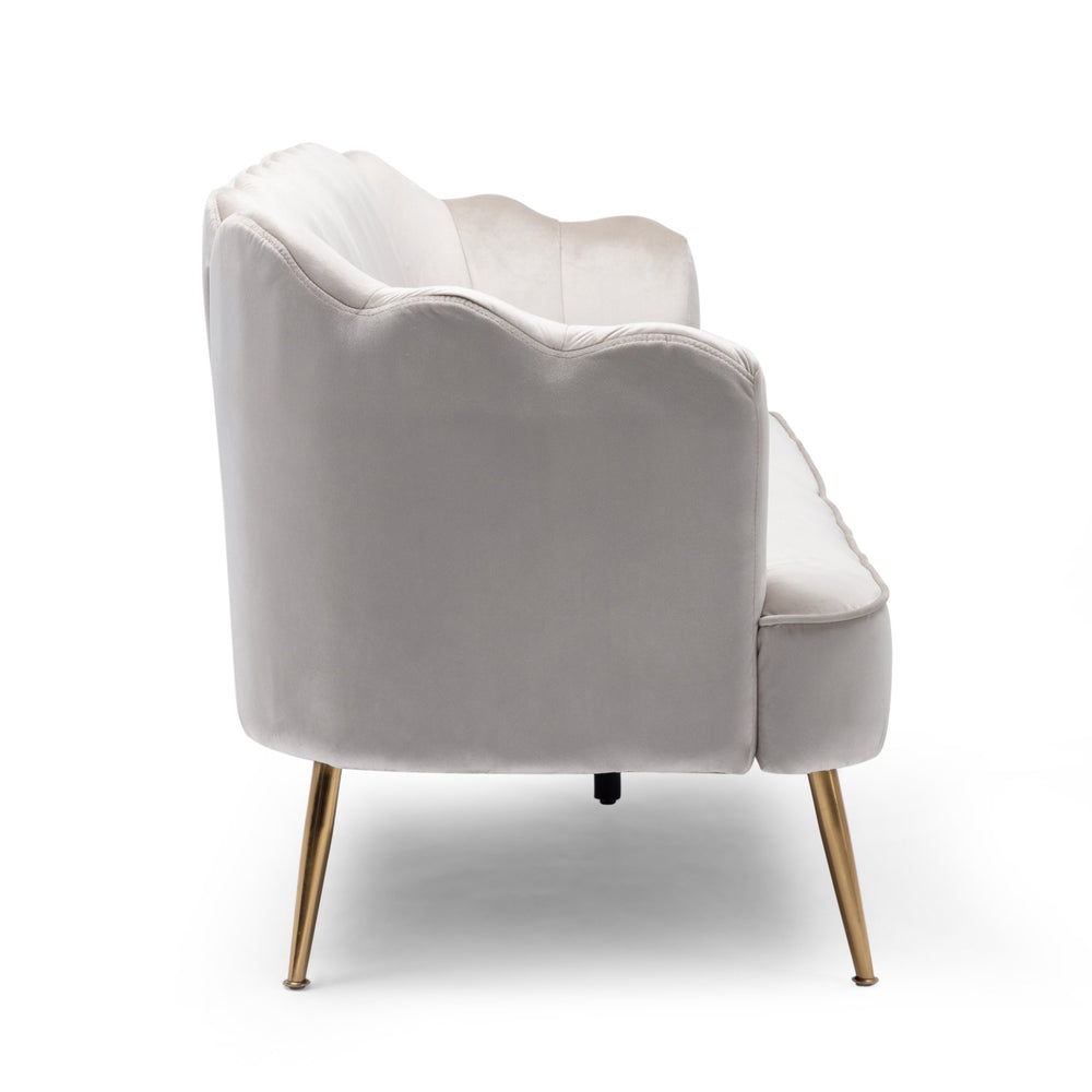 English Elm Christopher Knight Home® - 3 Seater Sofa - Modern Glam Velvet Seating With Gold Legs, Plush Comfort & Elegant Design For Living Rooms 70395.00ABGE_70395.00BBGE